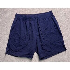 Crane Men's Performance Athletic Shorts - Navy Blue Size Large